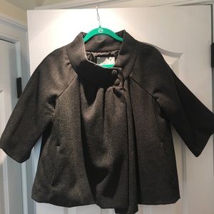 Old Navy Swing 3/4 Sleeve Wool Cape Jacket